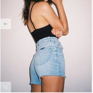 NWT ROLLAS Original High Rise Jean Shorts Cut Off Sz 26